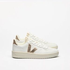 Veja White and Gold Women's Sneakers